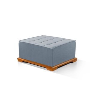 Puff índia Quadrado Em Linho Sofatec Azul