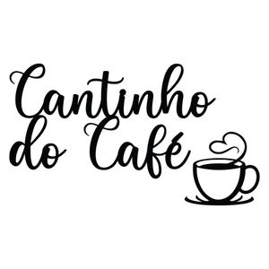Cantinho Do Café 3d Em Mdf 3mm Fita Autoadesiva Preto Fosco
