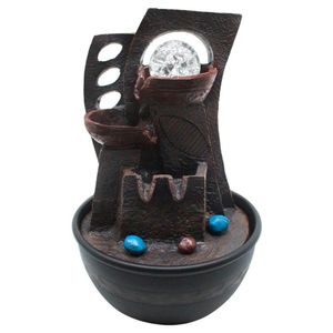 Fonte De água Decorativa Cascata 2 Quedas Luz De Led Bivolt