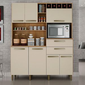 Armário Compacto Valdemóveis7 P 2 Gavetas Cinamomo/Off White