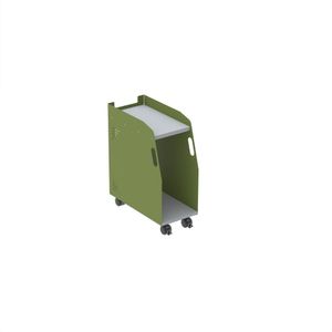 Porta Cpu Alto 590x233x479mm P25 Cinza/verde Miró