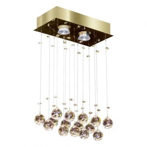 Plafon 2 Luzes Gu10 5w Crystal Ball Gpa1902pf3 Bronzearte âmbar
