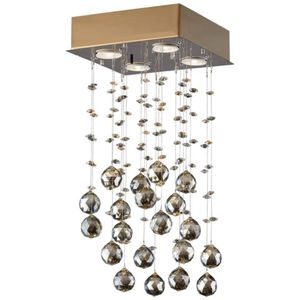 Plafon Quadrado 4 Luzes Gu10 Gpa0804apf1 Bronzearte Gold