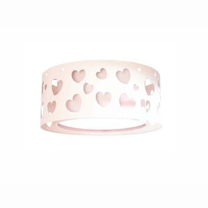 Luminária Infantil Plafon Corações Duplo - Branco30x16 Branco