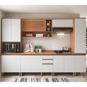 Cozinha Completa Thela Bárbara 6 Peças Com Armário Freijó-branco