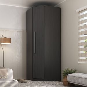 Guarda-roupa Casal Modulado 1 Porta ágata Yescasa Grafite