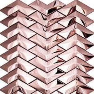 Pastilha De Metal Glass Mosaic Ax 33 Rose Claro