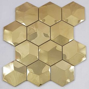 Pastilha De Metal Glass Mosaic Ax 29 Gold