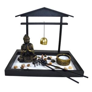 Terrário Bandeja Areia Altar Jardim Zen Decorativo Porta Vela Madeira 18cm