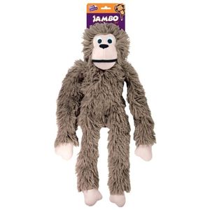 Brinquedo Pet Pelúcia Cães Macaco Peludo Marrom G