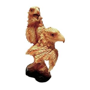 Decoração Escultura Cabeças De águia Estátua Em Resina 23cm