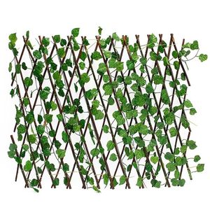 Decoração Cerca Arranjo Planta Artificial Cortina Expansível 163cm