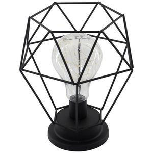 Luminária Vintage Decoração Industrial Luz De Led Amarela