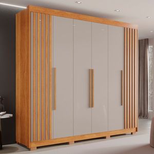 Guarda-roupa Casal 6 Portas 6 Gavetas Granada Cinamomo/off-white