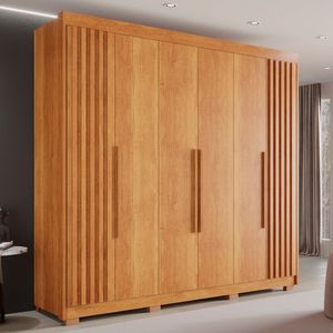 Guarda-roupa Casal 6 Portas 6 Gavetas Granada Cinamomo