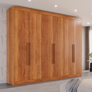 Guarda-roupa Casal 6 Portas 6 Gavetas órion Premium Cinamomo