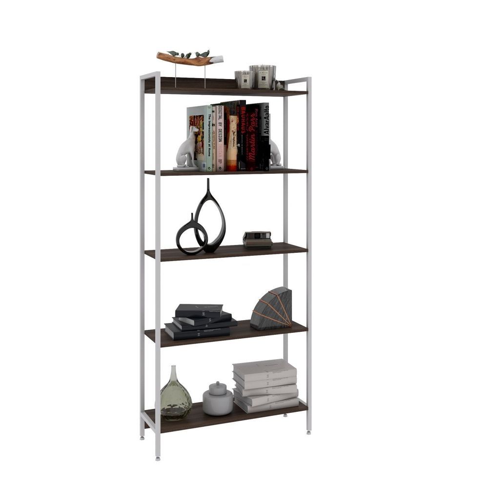 Estante Para Livros Industrial Aço Multiuso 5 Prateleiras 187x80cm ...