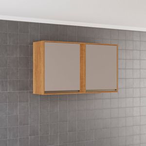 Armário Para Cozinha Aéreo 2 Portas Pérola Cinamomo/off-white