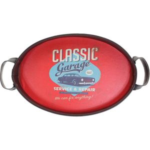 Bandeja Pequena Oval Courino Classic Garagem 40cm
