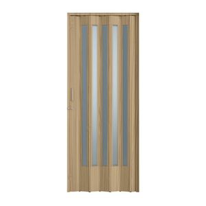 Porta Sanfonada Pvc Plastporta 210x60cm Translucida Bcf Carvalho Prata