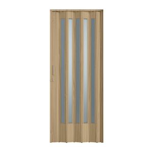 Porta Sanfonada Pvc Plastporta 210x96cm Translucida Bcf Carvalho Prata