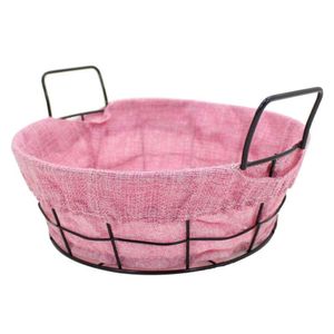Cesto Multiuso Porta Frutas Aço Inox Rosa Fruteira 25cm