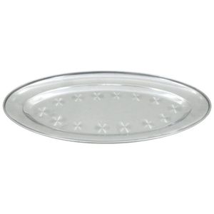 Kit 8 Bandejas Oval Em Aço Inox 29cm