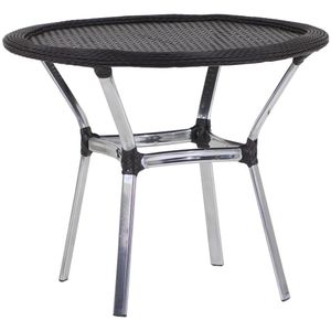 Mesa Emily Com Tampo Tramado Em Alumínio Trama Original Argila