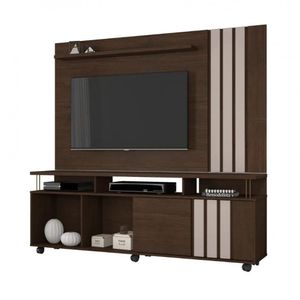 Painel Com Rack Atraente Tv Até 70 Polegadas Jcm Móveis Cacau - Off White