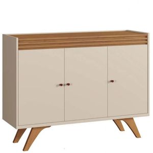 Buffet Para Sala De Jantar 3 Portas Madrid Mavaular Off White - Naturalle