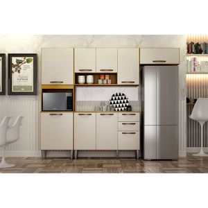Armário De Cozinha Completa Maisa Chf Móveis Cinamomo - Off White