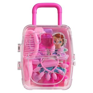 Maleta Kit De Beleza Rosa Infantil Fashion 6 Acessórios