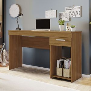 Mesa De Escritório 108cm 1 Gaveta Office Nt 2070 Freijó Trend