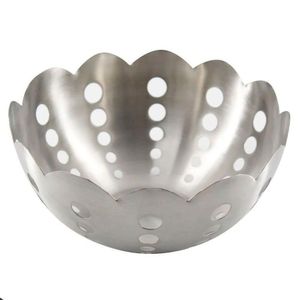 Kit 2 Fruteiras Cesto De Mesa Em Aço Inox 24 Cm Importada Indiana