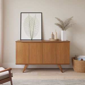 Buffet Para Sala De Jantar 4 Portas 135cm Olive Natural