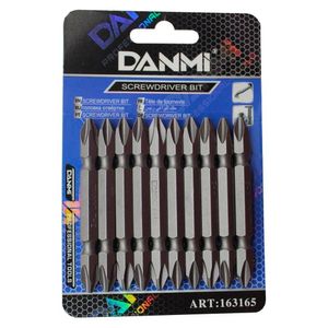 Conjunto De Ponteira Pontas Duplas Chave Phillips Ph2 10 Peças Danmi