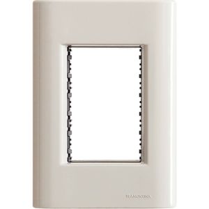 Placa 3 Postos 4x2 Tramontina Giz Fendi Soft Touch Suporte Tramontina