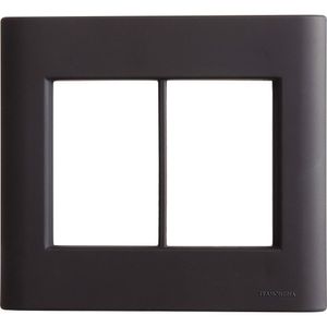 Placa 6 Postos 4x4 Tramontina Giz Preta Soft Touch Sem Suporte Tramontina