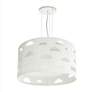 Lustre Infantil Nuvens Duplo Com Recortes Cinza30x16 Cinza-branco