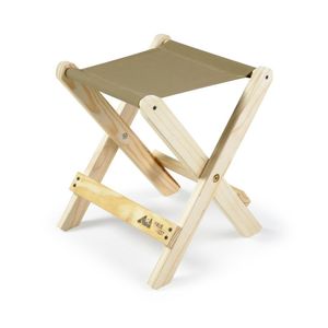 Banqueta De Camping Dobrável Suporta Até 100kg Bege-caqui
