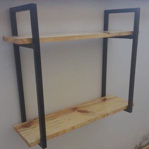 Prateleira Para Cozinha Estilo Industrial Preto Fosco