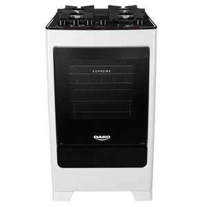 Fogão de Piso Dako Supreme Glass 4 Bocas Mesa de Vidro Branco Bivolt 300000568