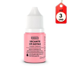 Kit C-03 Farmax Secante De Unhas Em Gotas 10ml