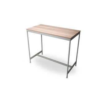 Mesa Alta Para Sala De Jantar 125x105x65cm Estanho- Mdf Nogál Malaga