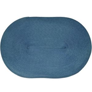 Kit 8 Americano Requinte Liso Para Mesa Oval 30x45cm Navy