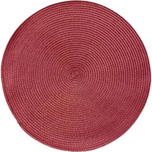 Kit 4 Americano Requinte Liso Para Mesa Redondo 38cm Bordô