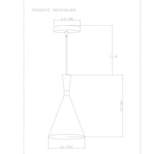 Pendente Montenegro Conti Iluminação Preto Micro e Cobre Fosco