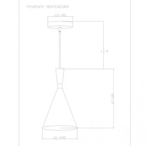 Pendente Montenegro Conti Iluminação Branco Micro e Cobre Fosco