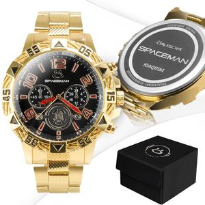 Relogio Masculino Dourado Aço Inox Personalizado + Caixa