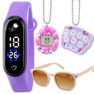 Chaveiro Popit + Bichinho Virtual + Relógio Digital + Oculos